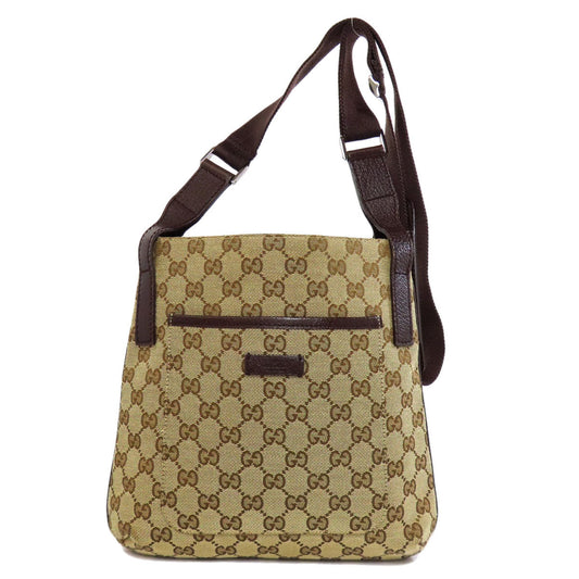 GUCCI Shoulder Bag 122798 canvas Brown GG