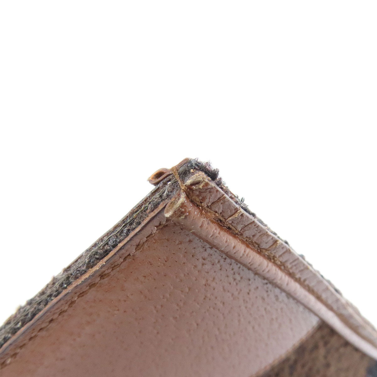 PRADA Tote Bag B11267 knit Brown logoMetal