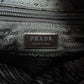 PRADA Tote Bag B11267 knit Brown logoMetal