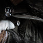 PRADA Tote Bag B11267 knit Brown logoMetal