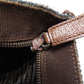 PRADA Tote Bag B11267 knit Brown logoMetal