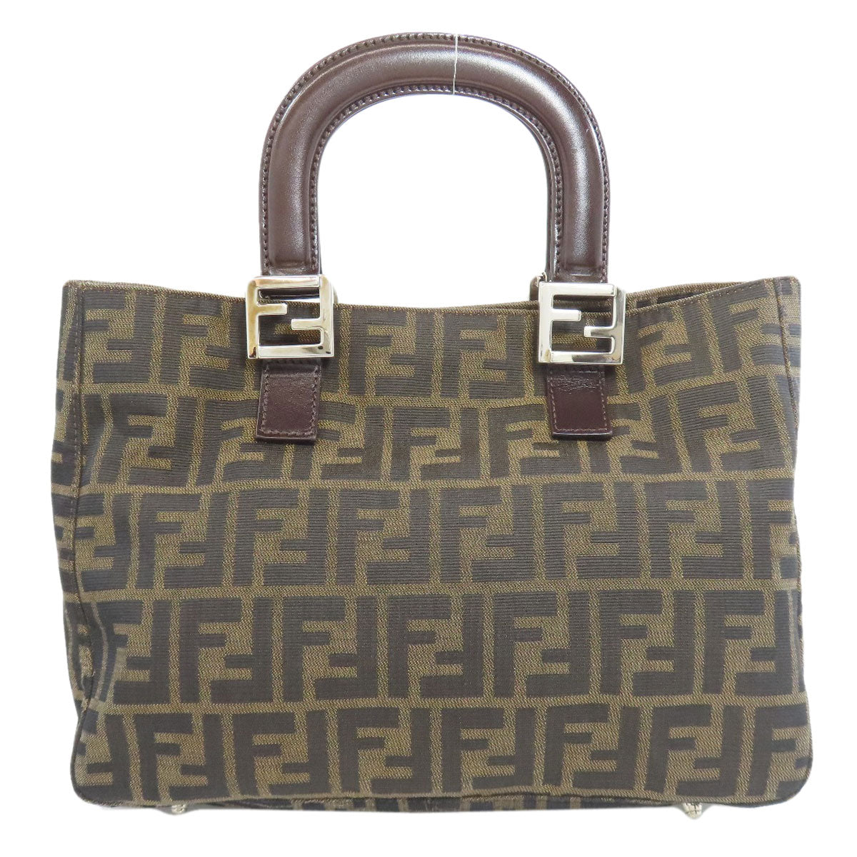 FENDI Tote Bag canvas Brown Zucca Pattern