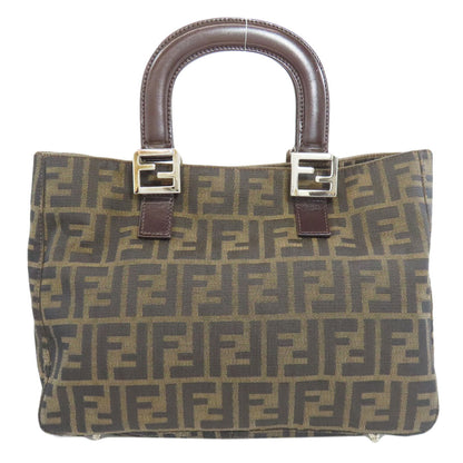 FENDI Tote Bag canvas Brown Zucca Pattern