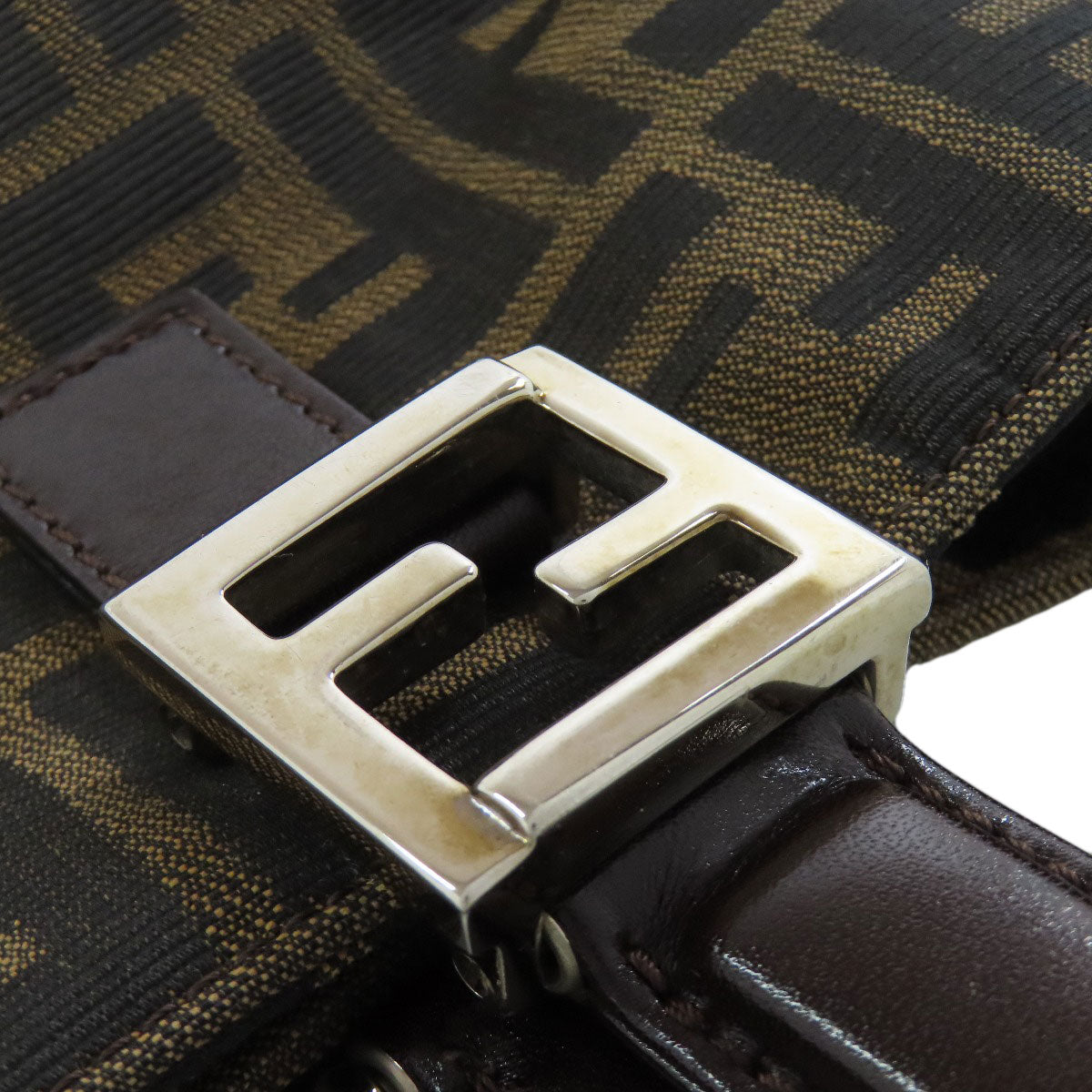 FENDI Tote Bag canvas Brown Zucca Pattern