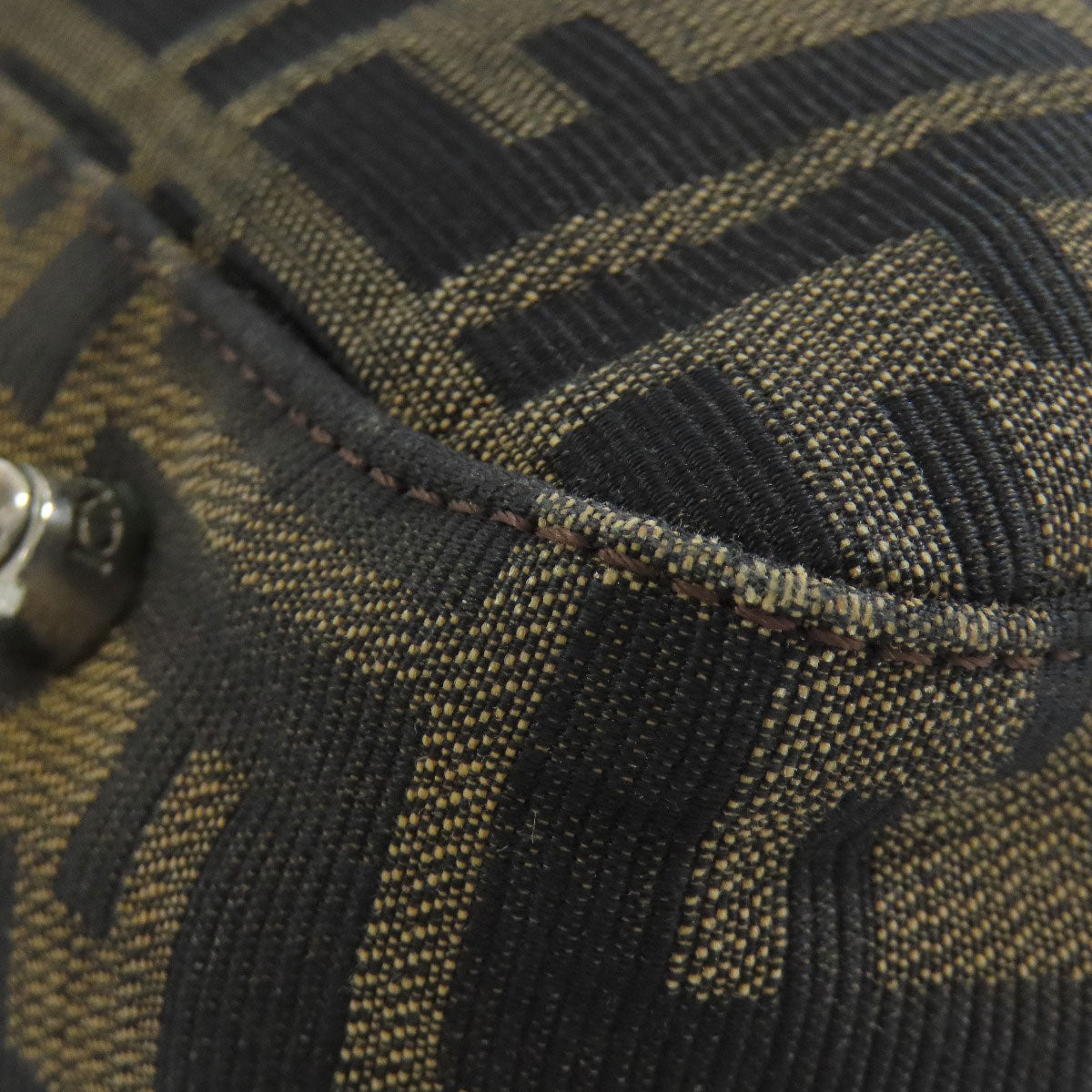 FENDI Tote Bag canvas Brown Zucca Pattern