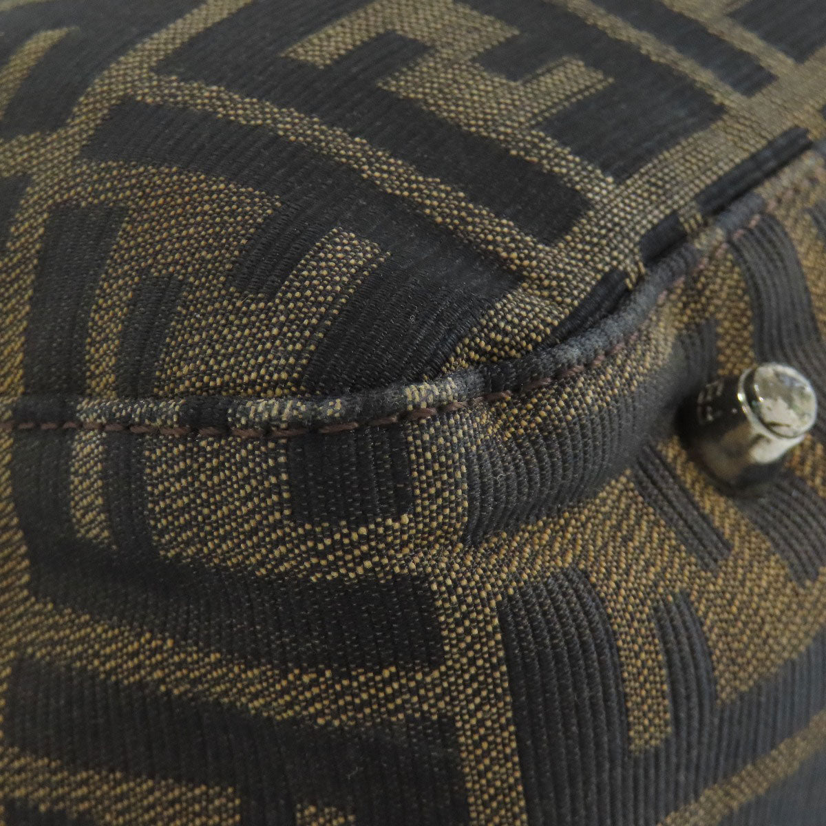FENDI Tote Bag canvas Brown Zucca Pattern