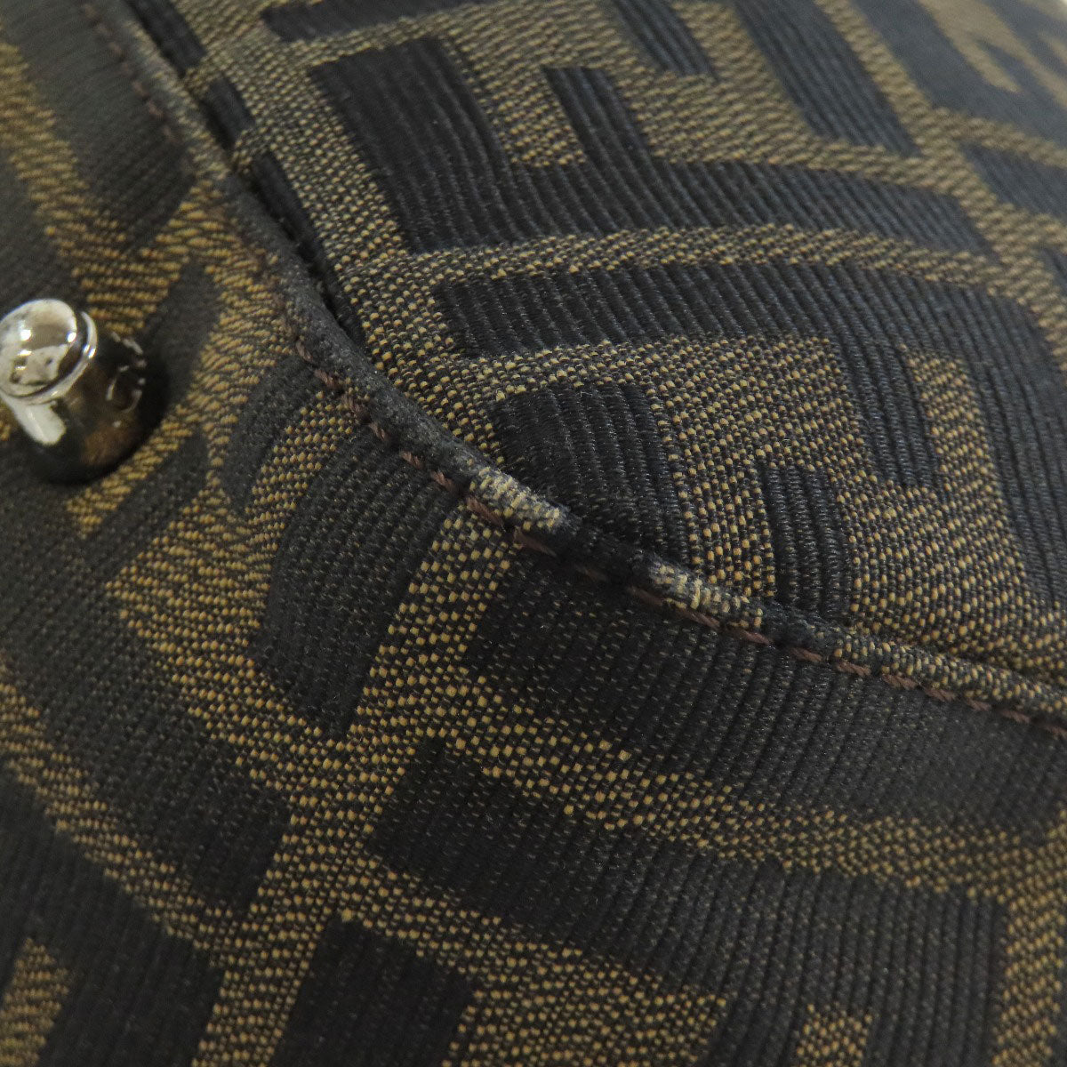 FENDI Tote Bag canvas Brown Zucca Pattern