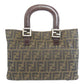 FENDI Tote Bag canvas Brown Zucca Pattern