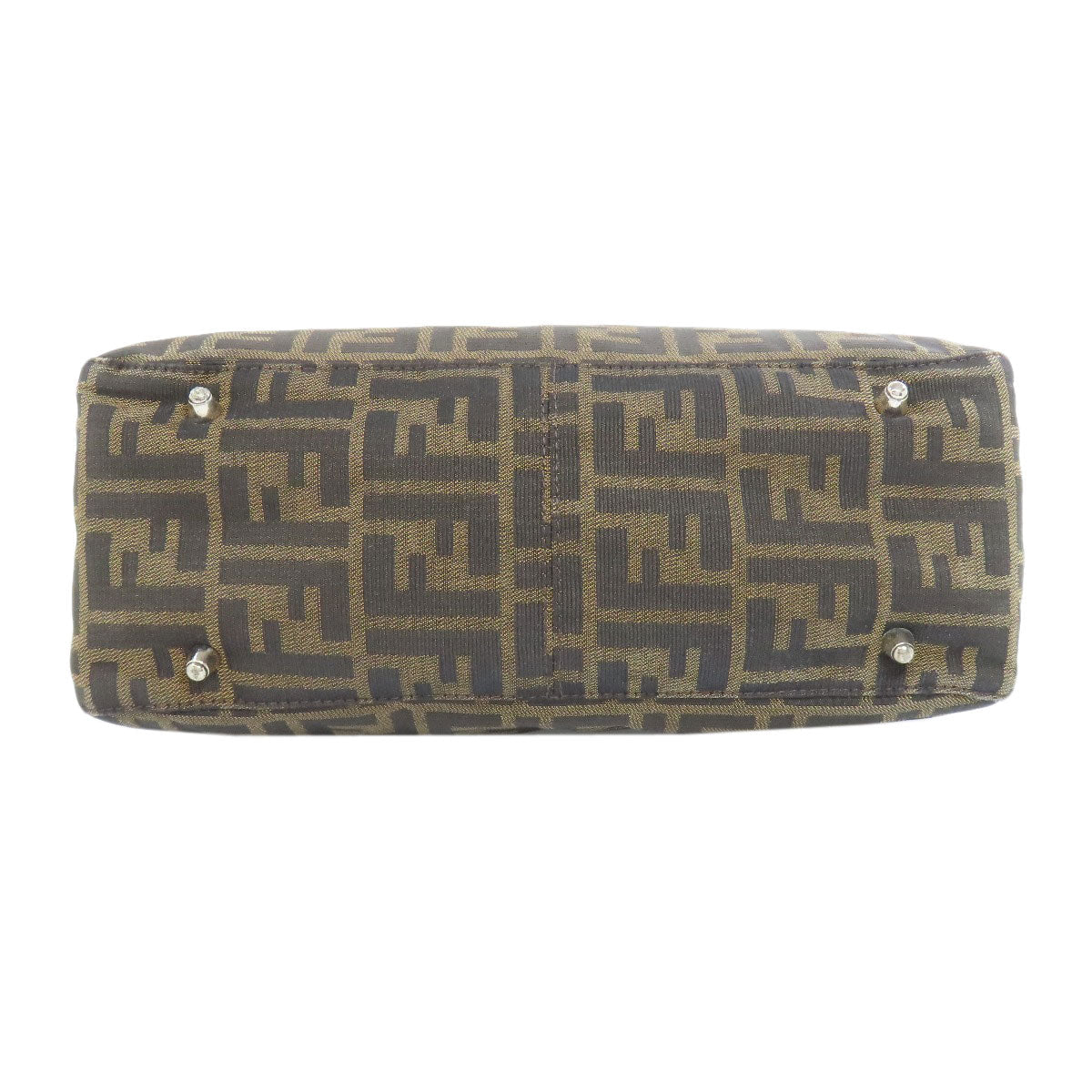 FENDI Tote Bag canvas Brown Zucca Pattern