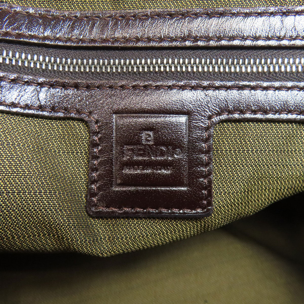 FENDI Tote Bag canvas Brown Zucca Pattern