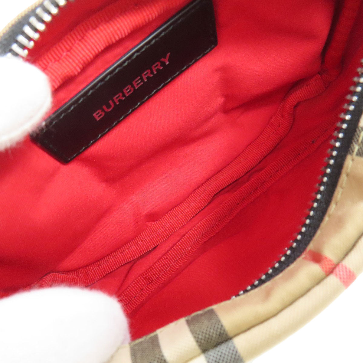 BURBERRY Hip bag canvas beige Nova Check