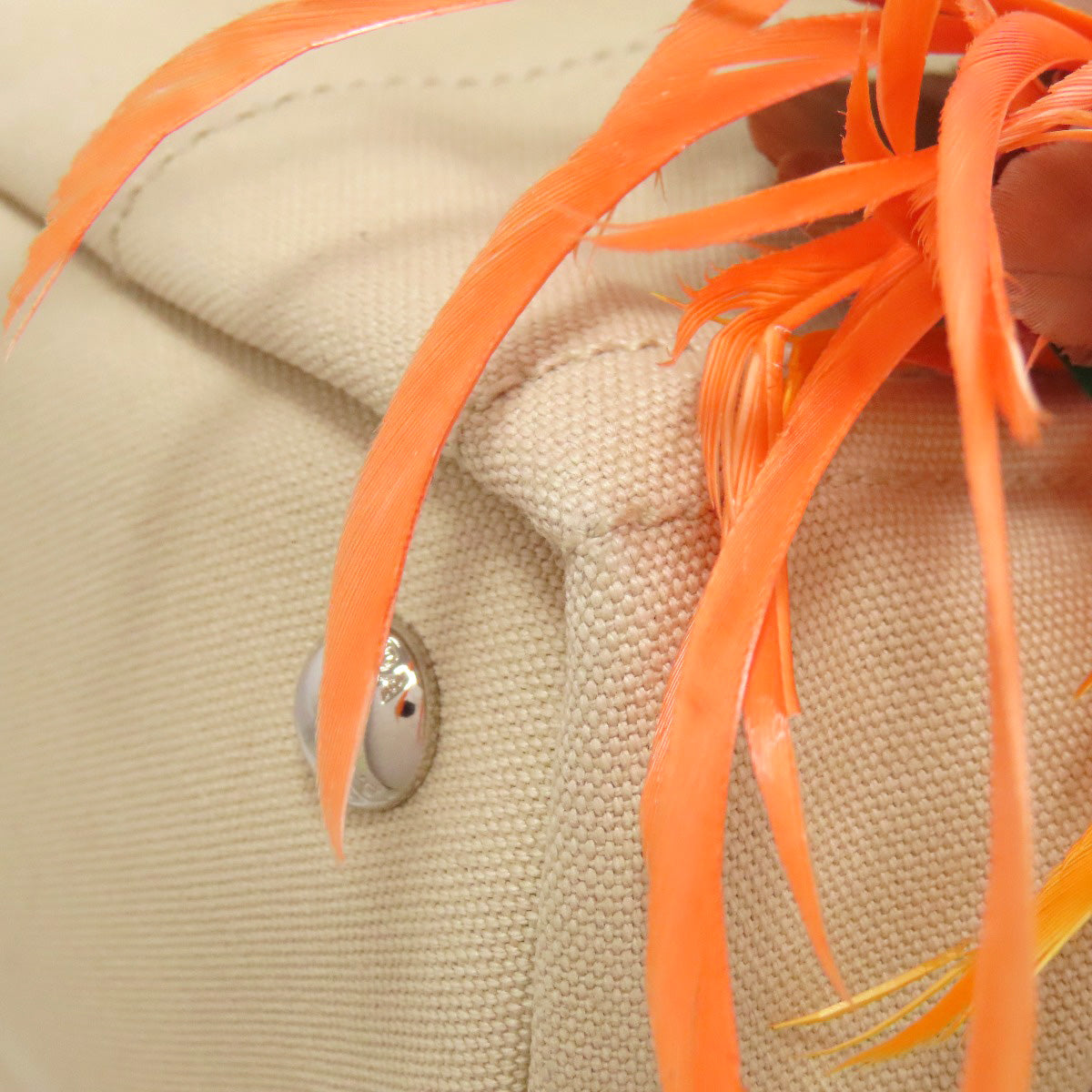 PRADA Handbag 1BG439 canvas beige Kanaplume 2WAY