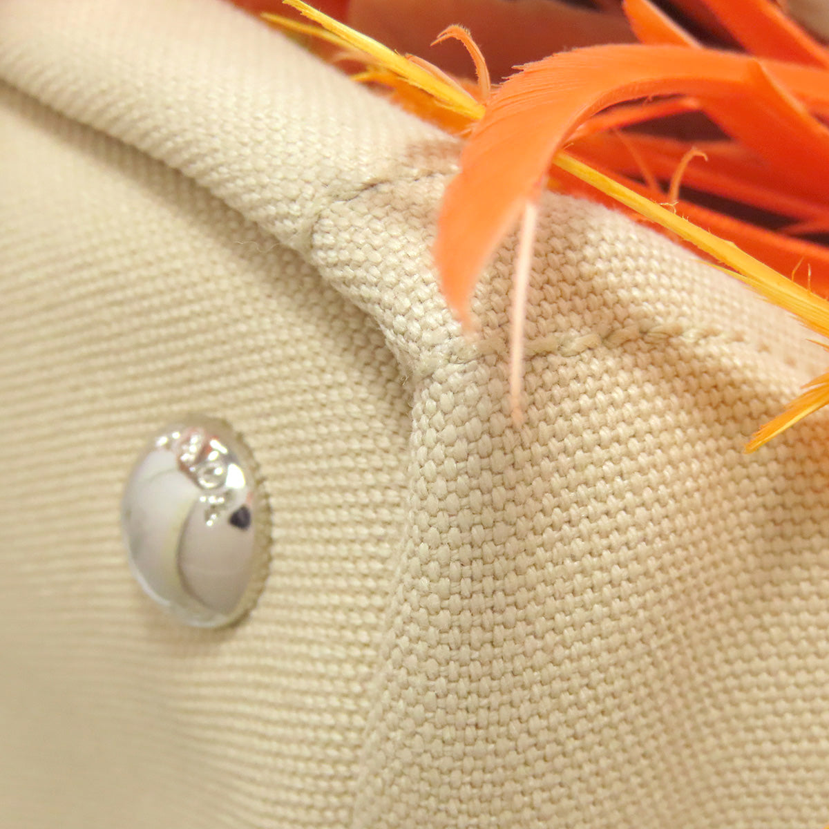 PRADA Handbag 1BG439 canvas beige Kanaplume 2WAY