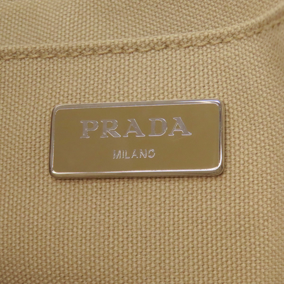 PRADA Handbag 1BG439 canvas beige Kanaplume 2WAY