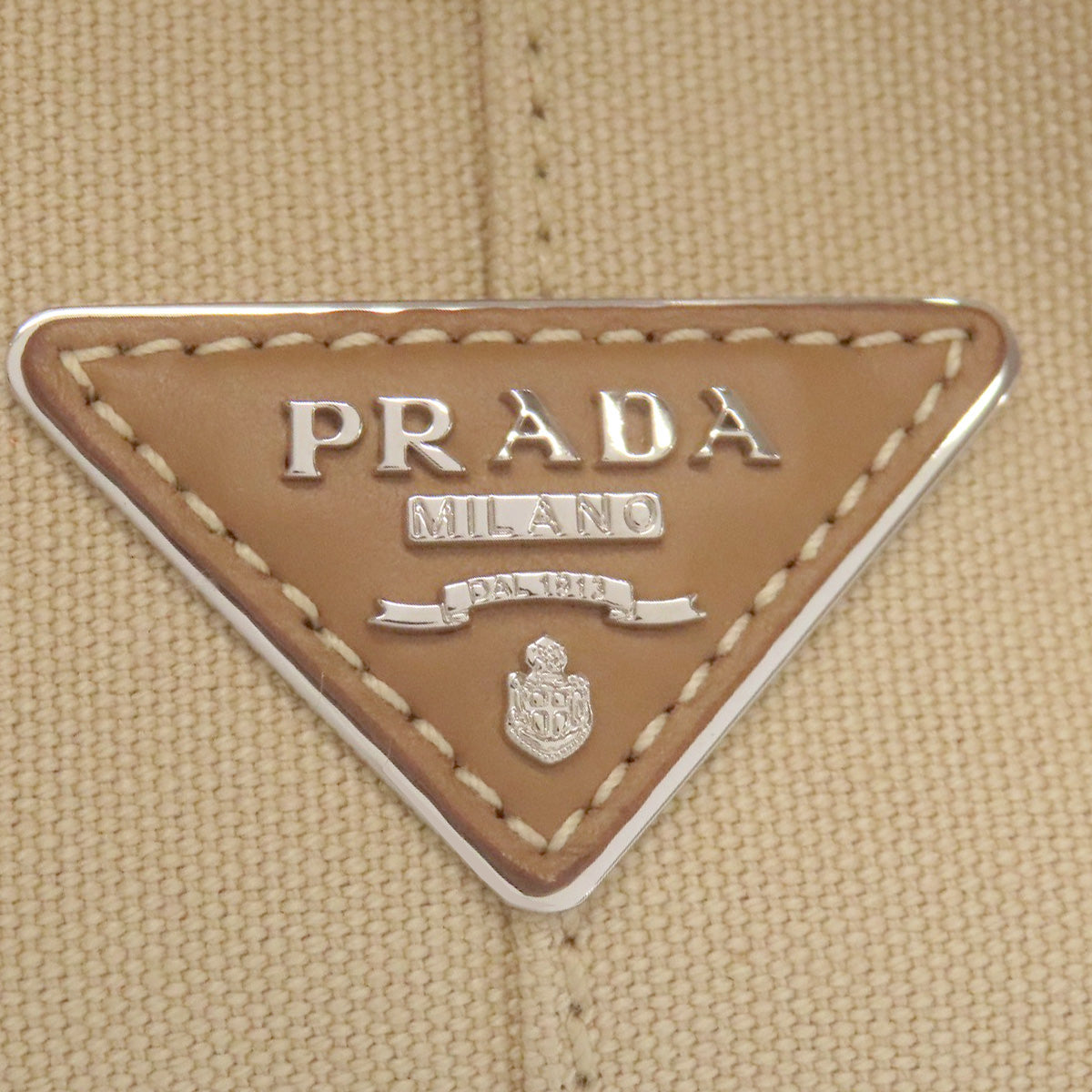 PRADA Handbag 1BG439 canvas beige Kanaplume 2WAY