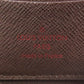 LOUIS VUITTON Long Wallet Purse N60028 Damier canvas Brown Zippy Compact Wallet