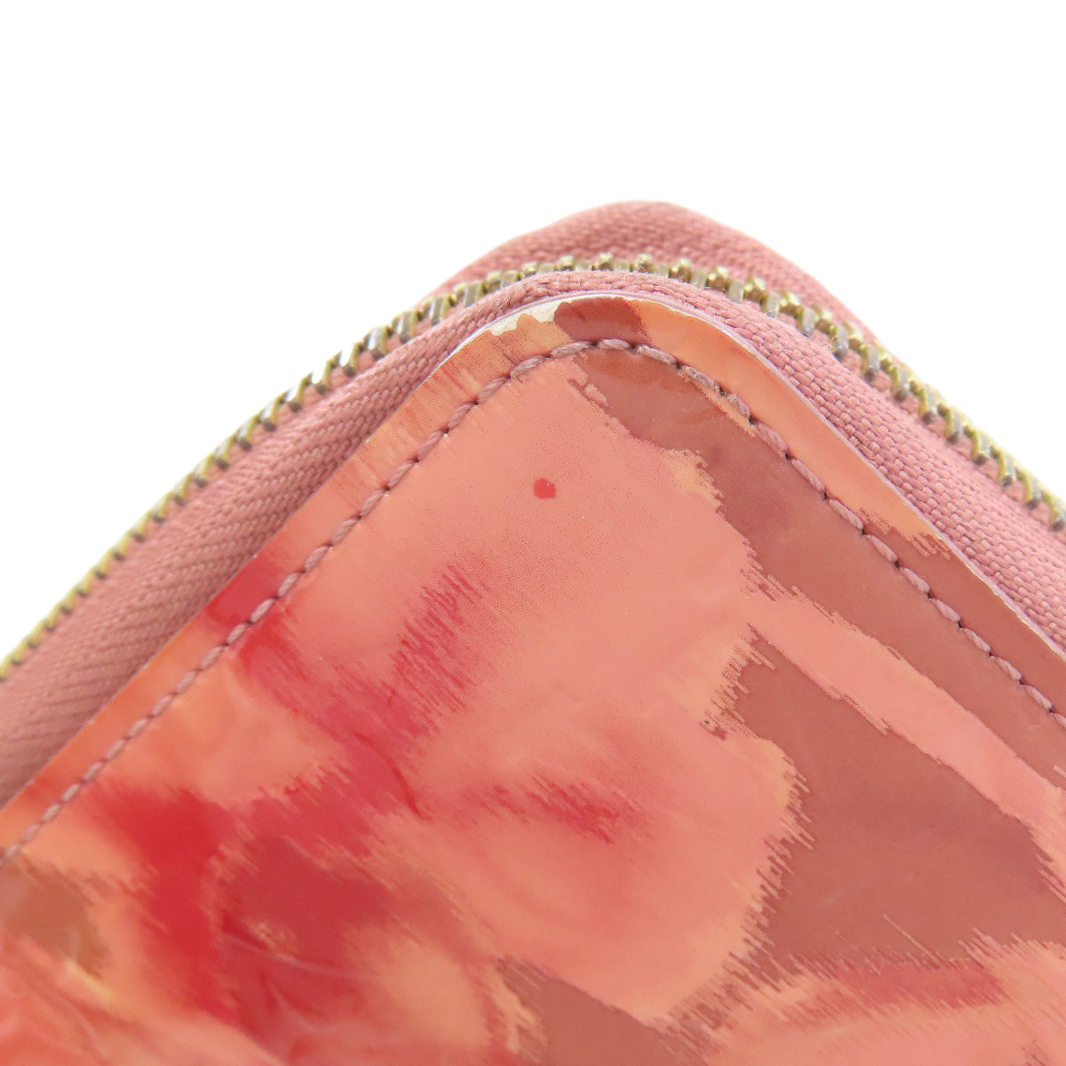 LOUIS VUITTON Long Wallet Purse M90020 Vernis pink Zippy Wallet (formerly Ikat Flower)