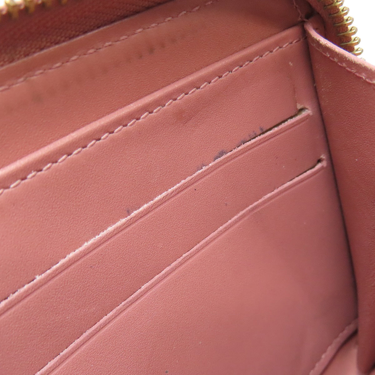 LOUIS VUITTON Long Wallet Purse M90020 Vernis pink Zippy Wallet (formerly Ikat Flower)