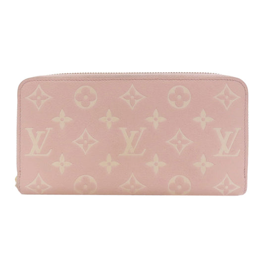 LOUIS VUITTON Long Wallet Purse M81279 Ann Platt pink Zippy wallet