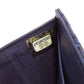 CHANEL Bifold Wallet lambskin Navy Tri-fold Wallet Compact Wallet COCO Mark