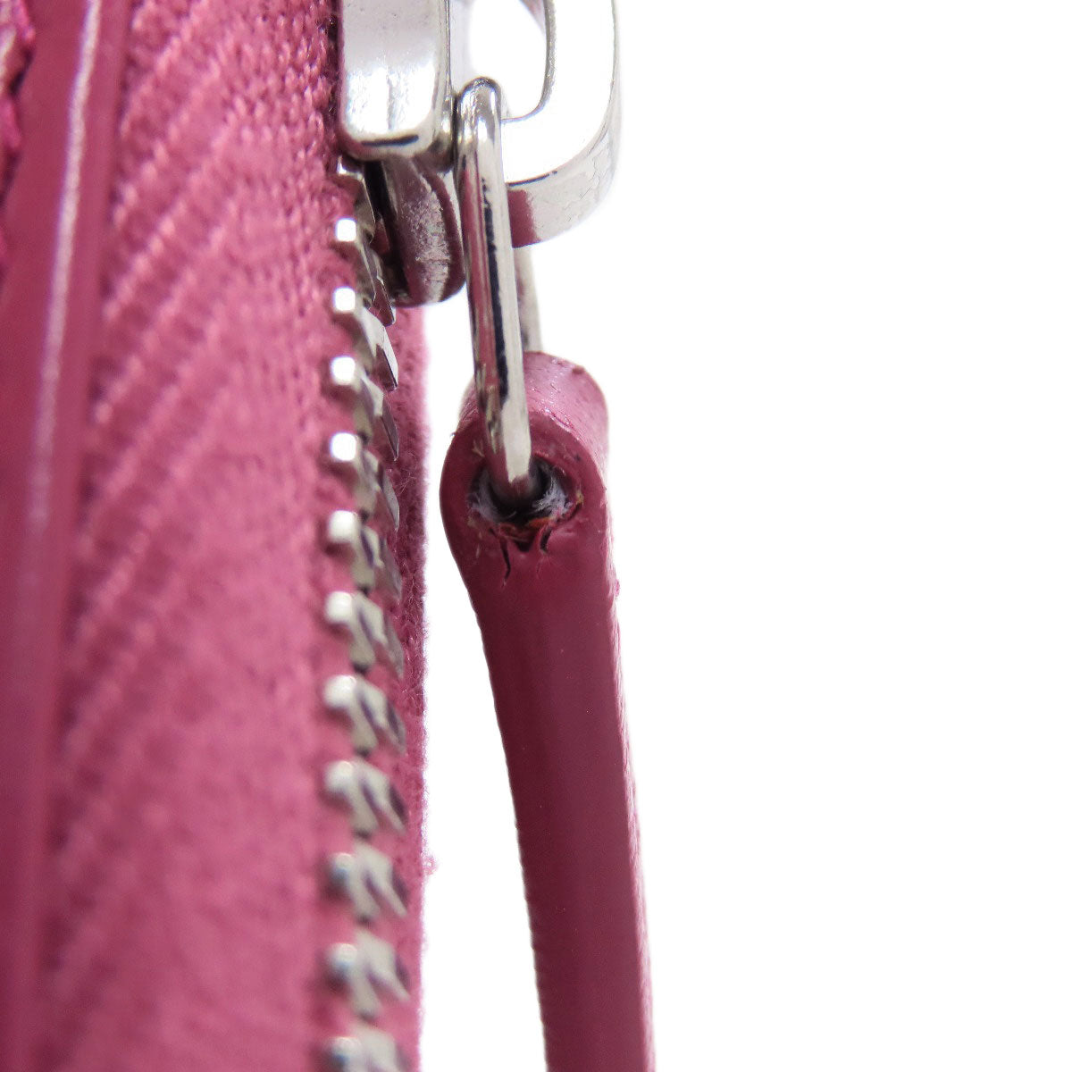 CHANEL Long Wallet Purse Calfskin pink Camellia COCO Mark SilverMetal