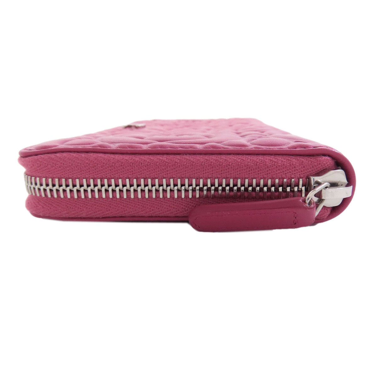 CHANEL Long Wallet Purse Calfskin pink Camellia COCO Mark SilverMetal
