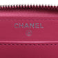 CHANEL Long Wallet Purse Calfskin pink Camellia COCO Mark SilverMetal