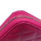 CHANEL Long Wallet Purse Grained Calfskin Skin pink Matelasse COCO Mark SilverMetal