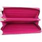 CHANEL Long Wallet Purse Grained Calfskin Skin pink Matelasse COCO Mark SilverMetal
