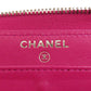 CHANEL Long Wallet Purse Grained Calfskin Skin pink Matelasse COCO Mark SilverMetal
