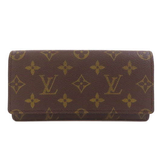LOUIS VUITTON Long Wallet Purse Monogram canvas Brown Porto Cult Credit