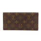LOUIS VUITTON Long Wallet Purse Monogram canvas Brown Porto Cult Credit