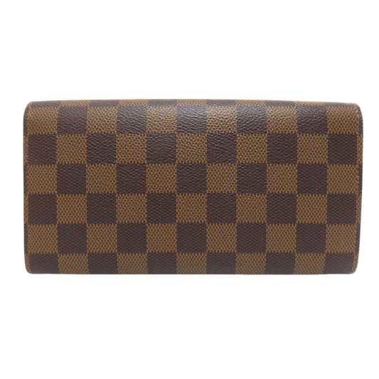 LOUIS VUITTON Long Wallet Purse N61734 Damier canvas Brown Portefeuille Sala (formerly)