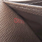 LOUIS VUITTON Long Wallet Purse N61734 Damier canvas Brown Portefeuille Sala (formerly)