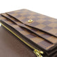 LOUIS VUITTON Long Wallet Purse N61734 Damier canvas Brown Portefeuille Sala (formerly)