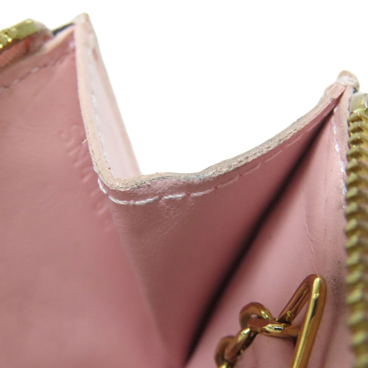 LOUIS VUITTON Coin case M63855 Vernis pink Porto cult · Simple