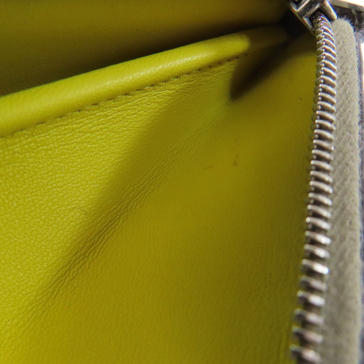 CELINE Long Wallet Purse Calfskin gray logo