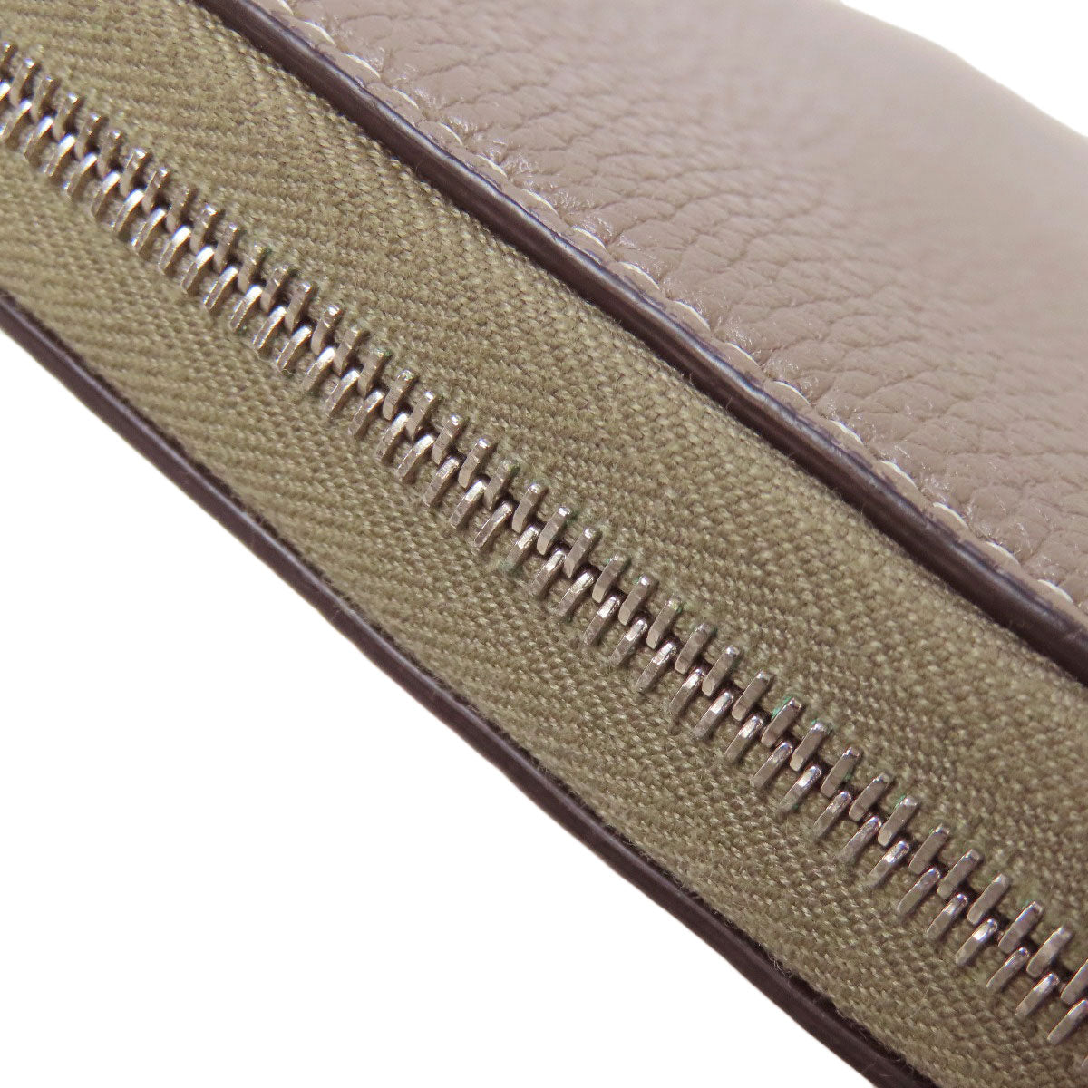 CELINE Long Wallet Purse Calfskin gray logo