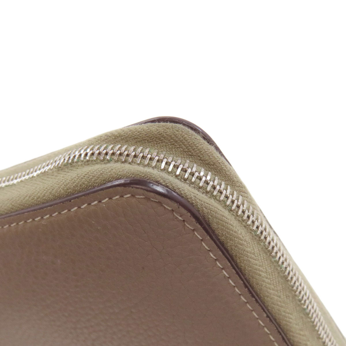 CELINE Long Wallet Purse Calfskin gray logo