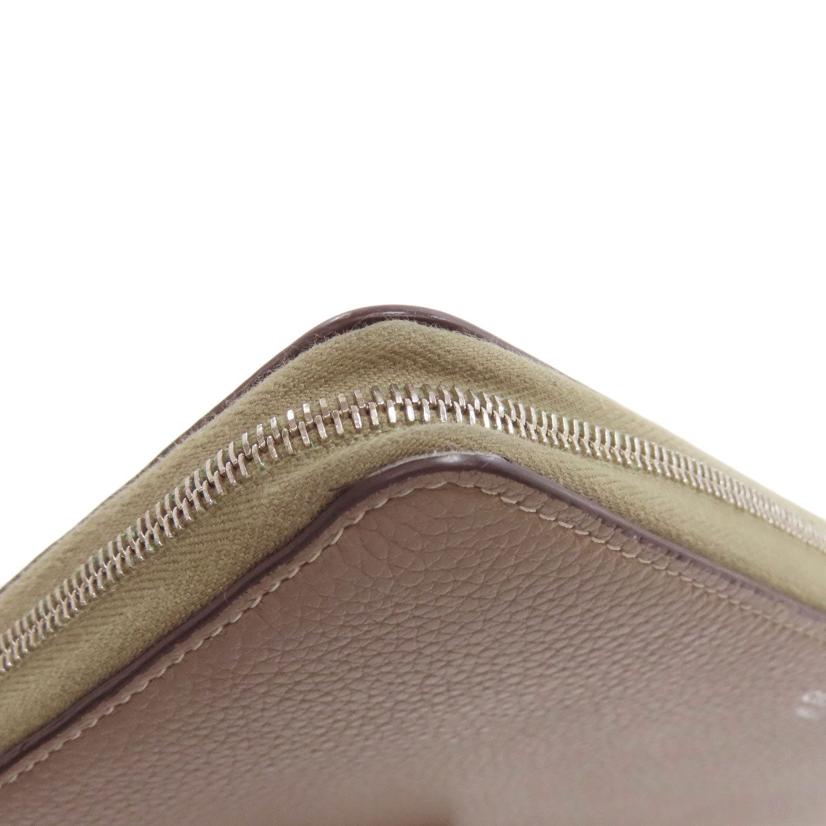 CELINE Long Wallet Purse Calfskin gray logo