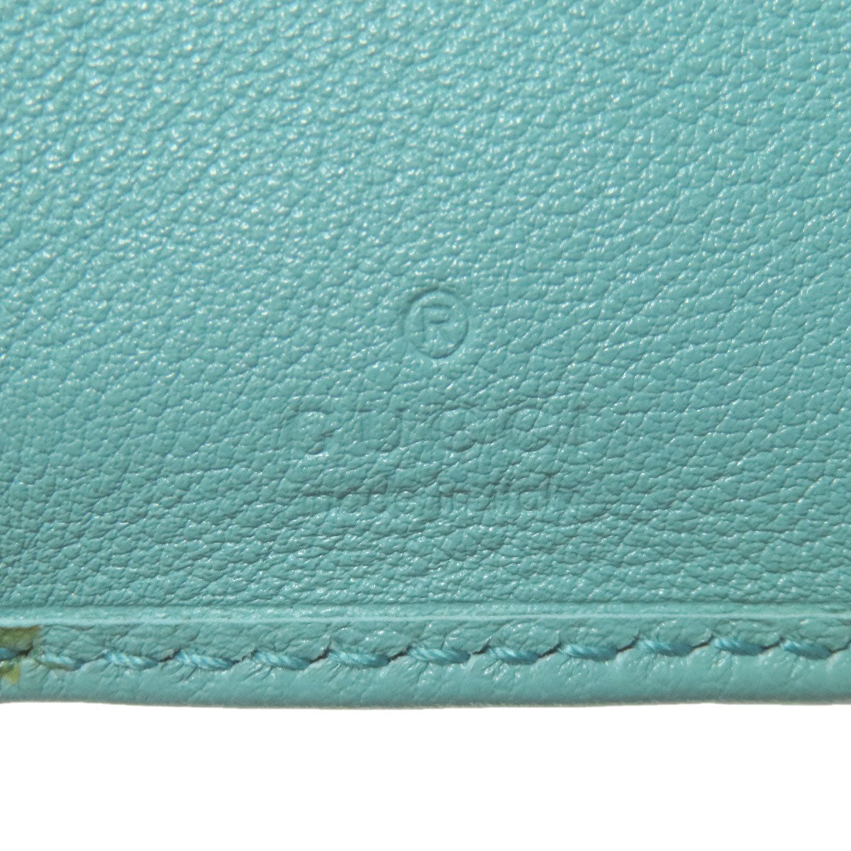 GUCCI Bifold Wallet 658633 Calfskin blue Diana Bamboo Compact Wallet