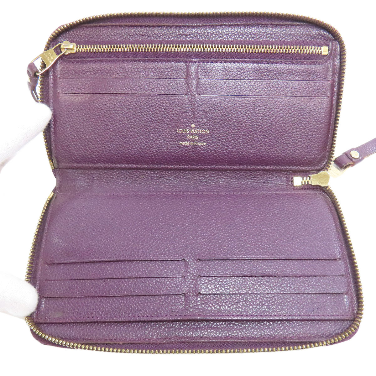 LOUIS VUITTON Long Wallet Purse M60359 Ann Platt purple Portefeuille / Wallet Ron