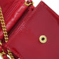 CHANEL Accessory pouch enamel Red COCO Mark ChainShoulder