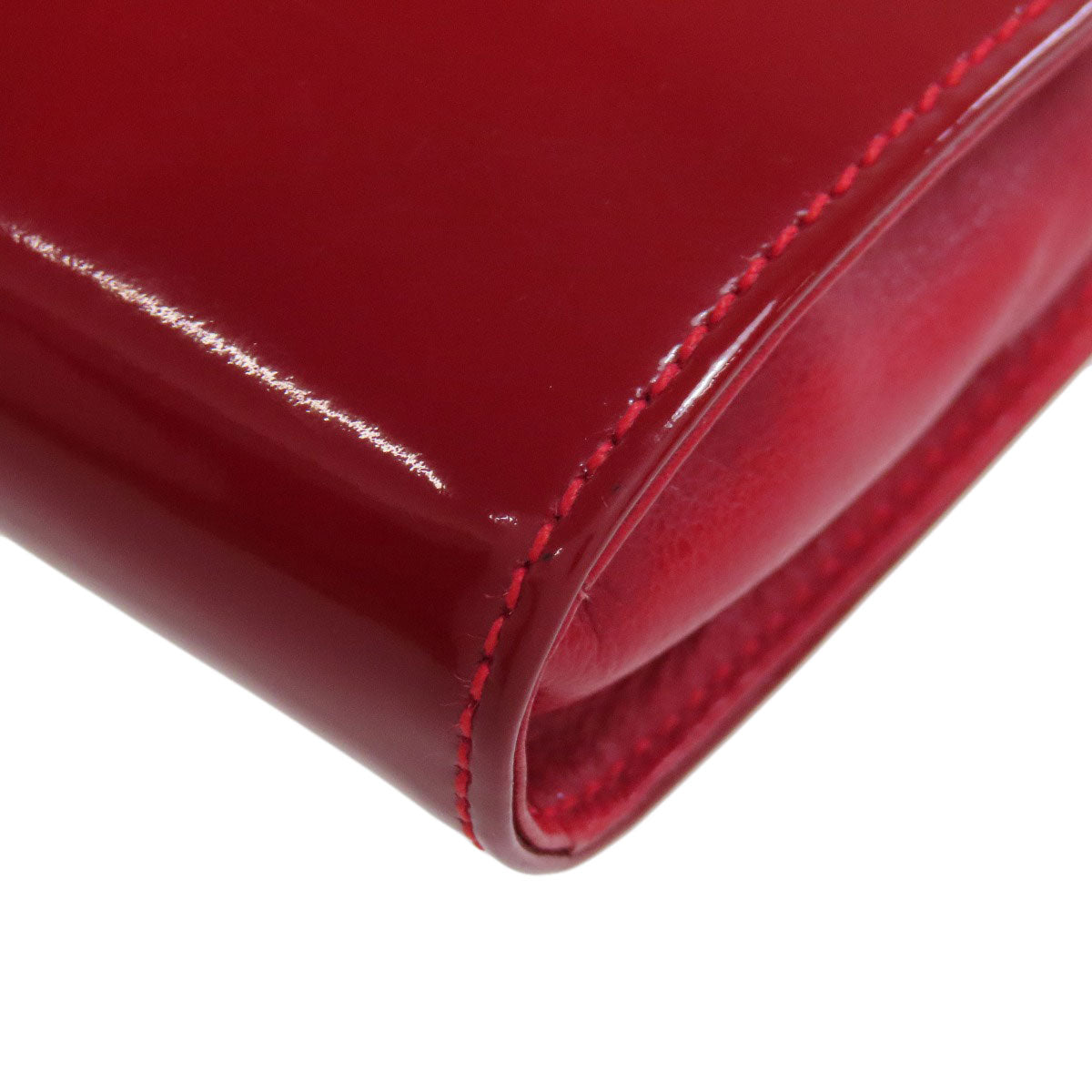 CHANEL Accessory pouch enamel Red COCO Mark ChainShoulder
