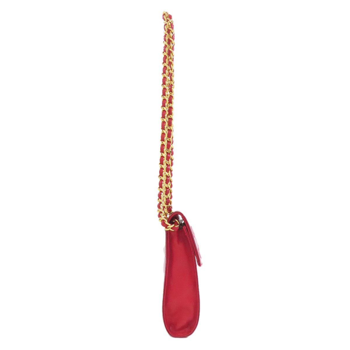 CHANEL Accessory pouch enamel Red COCO Mark ChainShoulder
