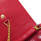 CHANEL Accessory pouch enamel Red COCO Mark ChainShoulder