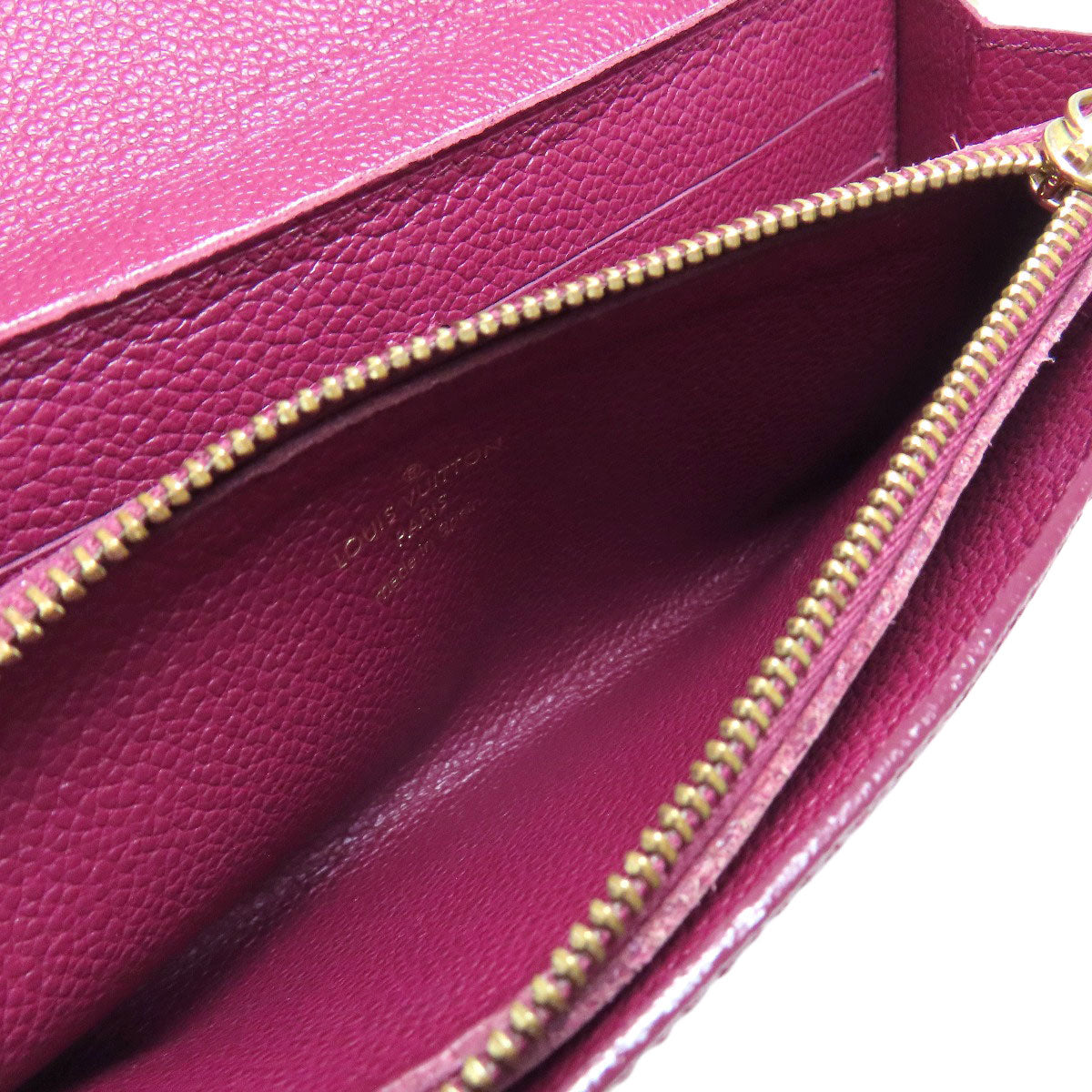 LOUIS VUITTON Long Wallet Purse M60341 Ann Platt purple Portefeuille Curie