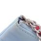CHANEL Clutch bag leather blue COCO Mark Bicolor