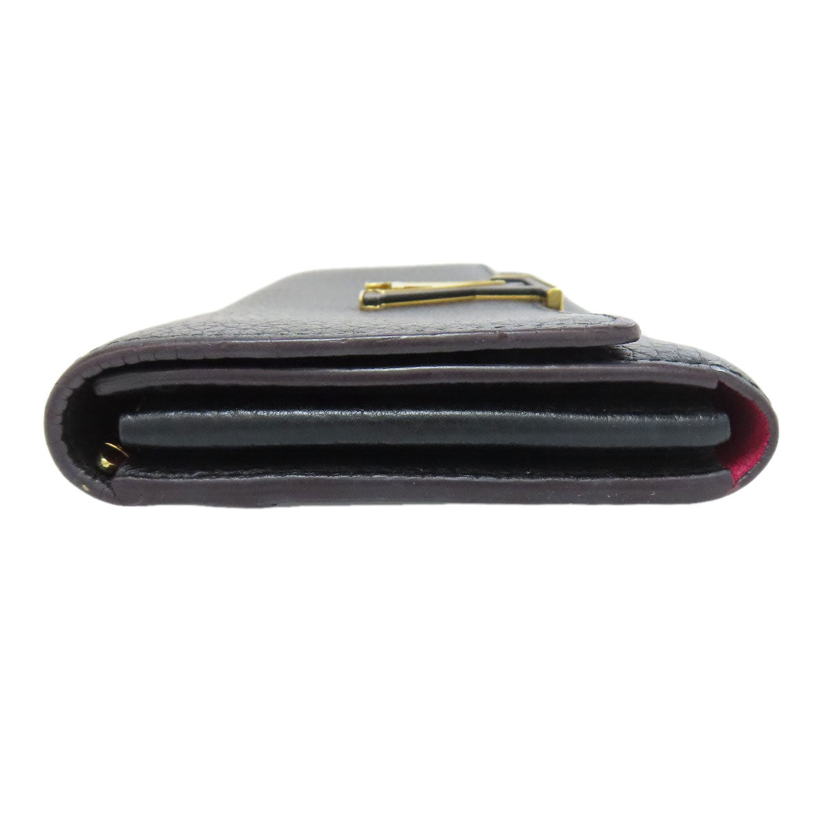 LOUIS VUITTON Long Wallet Purse M61248 Taurillon Clemence black Portefeuille Capsine