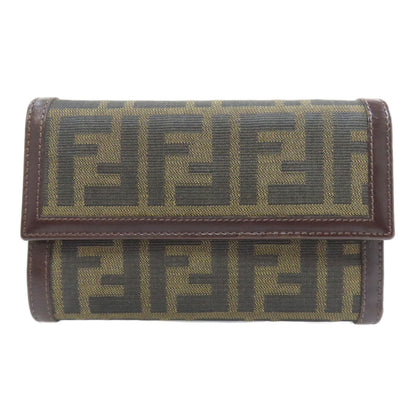 FENDI Bifold Wallet canvas Brown Zucca Pattern
